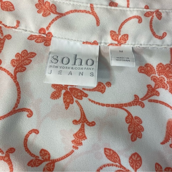 Soho New York Company Medium sleeveless polyester top Floral - Picture 5 of 6